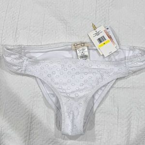 Jessica Simpson eyelet bikini bottoms M NWT